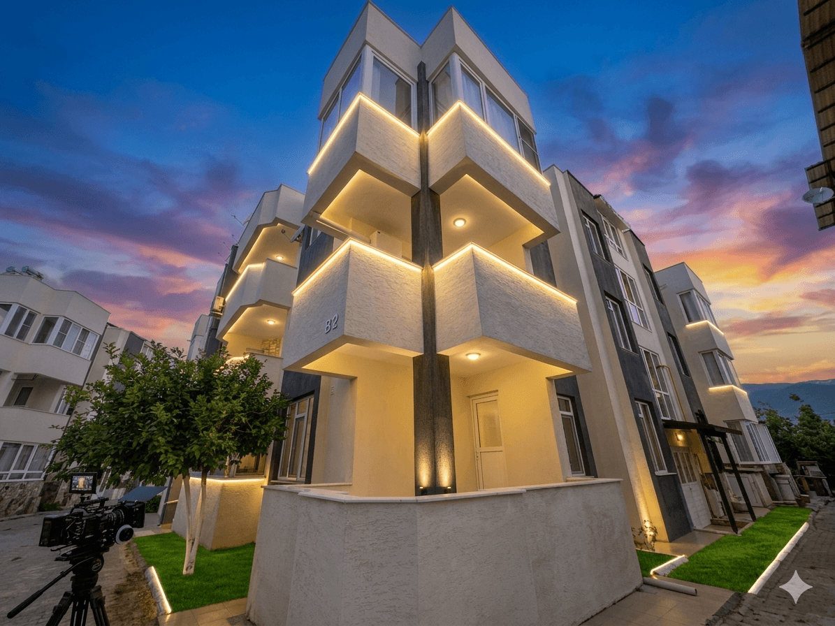 Akçay'da Satılık Daire, Doğa Manzaralı, 2 Balkonlu, Kombili